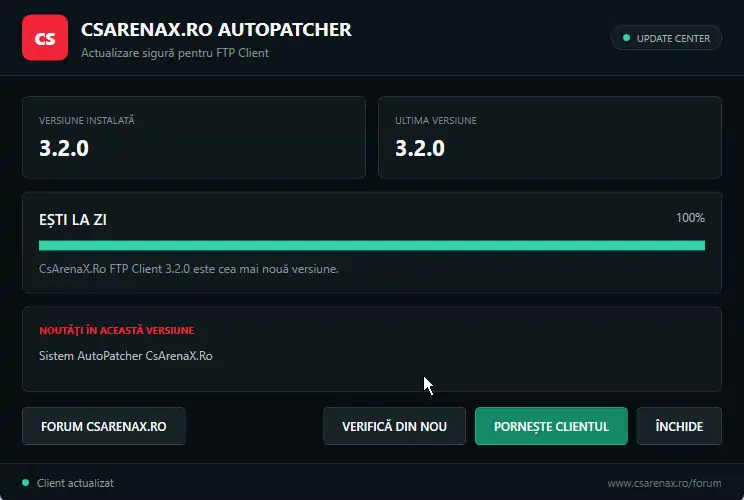 AutoPatcher cu verificare SHA-256